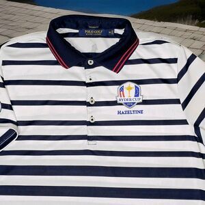 RYDER CUP 2016 HAZELTINE RALPH LAUREN‎ POLO GOLF STRIPED SHIRT Women's Medium